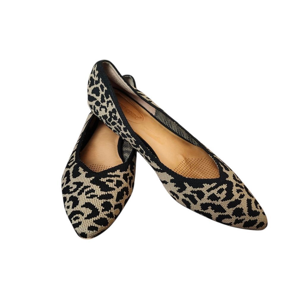 Corso Como Jullia Ballet Leopard Print Knit Slip-on Flats‎ Sz 8.5